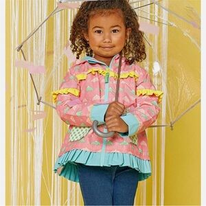 Matilda Jane "Let's Go Together" Raincoat colorful umbrella print ruffled - 8